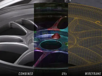 Enkei RPF1 Wheel 17in 3D model