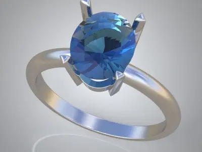 Diamond ring 0548 3D printable model 3D print model
