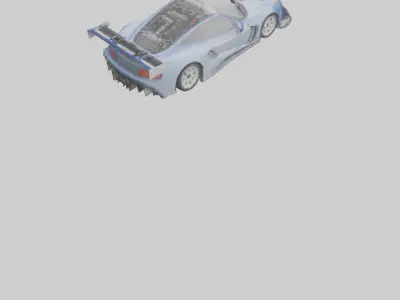 Track Car with Adjustable Suspension model 2 Low-poly 3D model