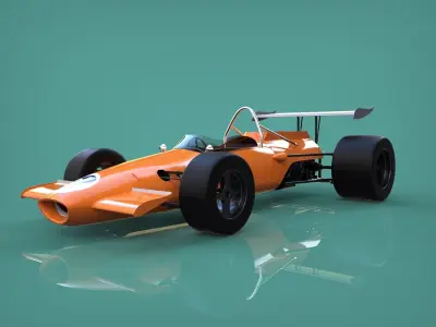 F1 - Mclaren 1969  Low-poly 3D model