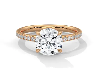 solitaire ring with detail images and 360 render videos 94 3D print model