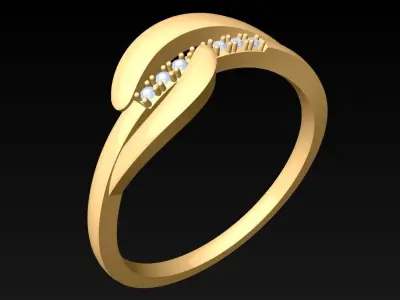 Diamond Ring - Womens Rings - N420337 Free 3D print model