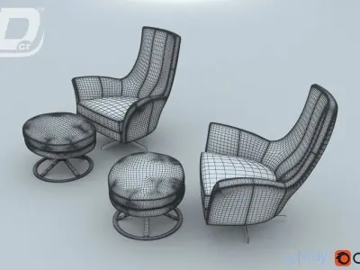 Jakrin lazy chair 3D model