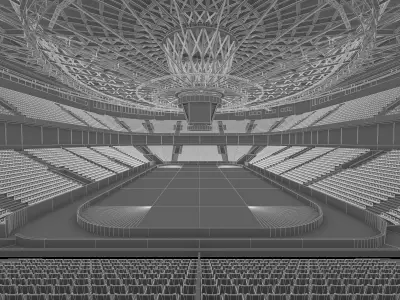 Winter Olympic Stadium 13000 seats Low-poly 3D model