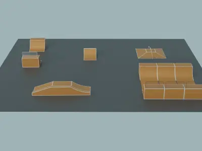 Skate Park Low-poly 3D model