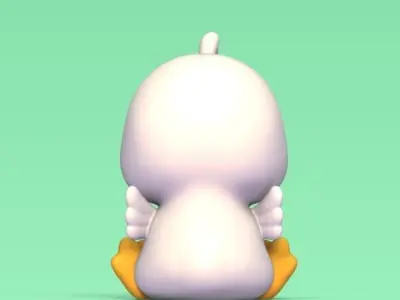 Cute Sitting Duck 3D print model