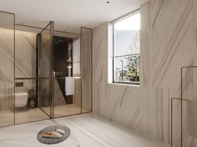 Luxury family bathroom shower room 3D model