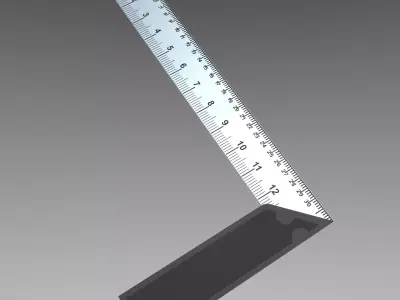 Tri Square Low-poly 3D model