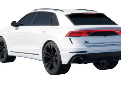 Car Rigged - Audi RS Q8 3D model