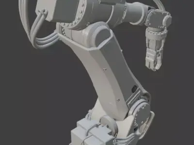 Industrial Robotic Arm 3D Model 3D model