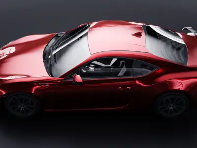 Toyota GT86 Low-poly 3D model