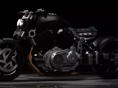 Confederate HellCat X132 high res Motorcycle Bike Model Free 3D model