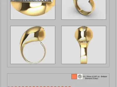 BOTTEGA VENETA Drop Ring 3D print model