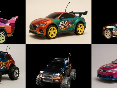 Controled Car bundle 15 pack 100 glb 3D model