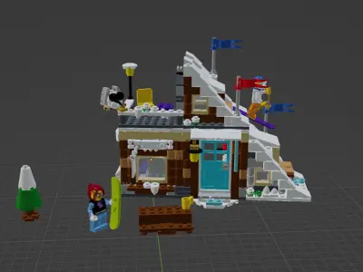 Wikibricks3D - 31080 Modular Winter Vacation 3D print model