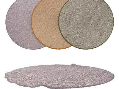 Round Rug Set 275 3D model