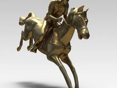 Equestrian sculpture 3d model  3D model