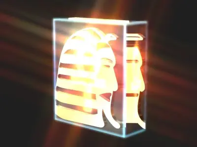 Pharaoh head treasure decor  Low-poly 3D model