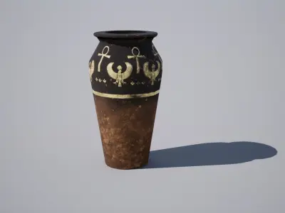 Egyptian Vase Low-poly 3D model