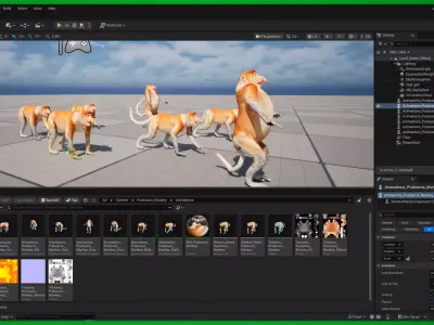 Proboscis Monkey Low-poly 3D model