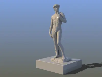 Michelangelos David Statue 3D model