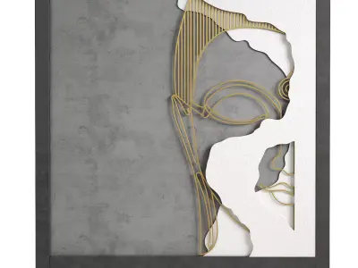 Decorativ panel  face 23 3D model