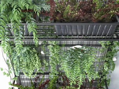 Wall Grid Plant Pot 7 3D model