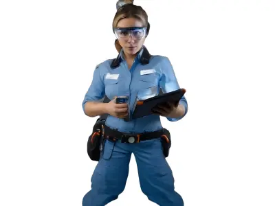 Futuristic Team Ensemble - Sci-Fi Figures Collection 3D print model