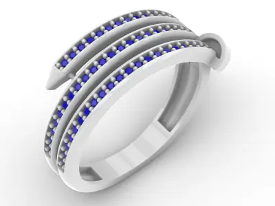 Jewelry Diamond Ring Model RG102 Free 3D print model