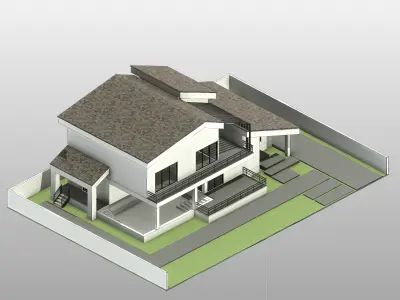 Modern Duplex Villa - Full Package 3D model
