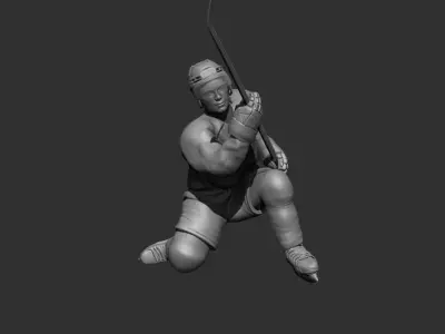 Hockey Player pose Connor Bedard inspired Chicago blackhawks 3D print model