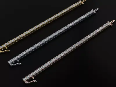 Tennis Bracelet 3D print model