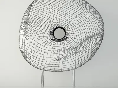 Wooden Wagon Wheel Artifact 3D model