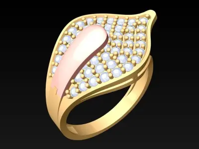 Diamond Ring - Womens Rings - SN696 3D print model