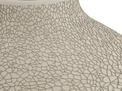 Ceramic vase with embossed pattern 3D model