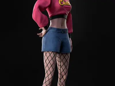 School Girl 2 - Game Ready Low-poly 3D model