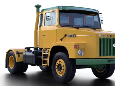 Scania L140 4x2 38 Stock Classic Truck Low-poly 3D model