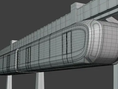 Elevated train concept 2025 3D model