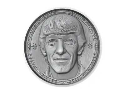Paolo Rossi Footballer Medallion 3D print model