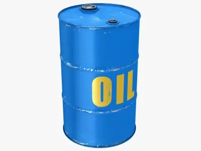 Oil Barrel Low-poly 3D model