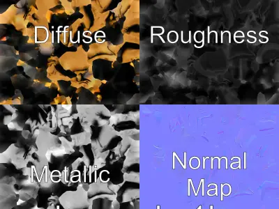 Bronze Fist Charm Unity Symbol model pack Low-poly 3D model