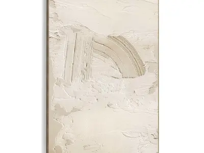 Plaster Two Photo Frame 396 Low-poly 3D model