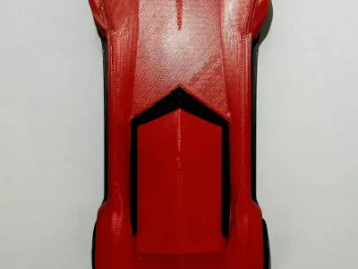 Car Protoype with rotating wheels 3D print model