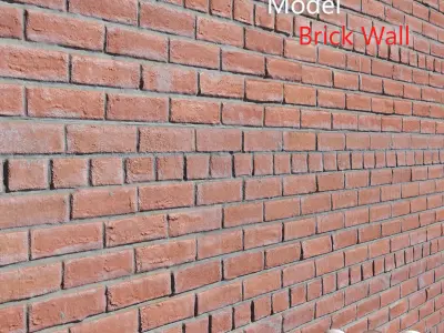 Ultra realistic Brick wall Scan 3D model