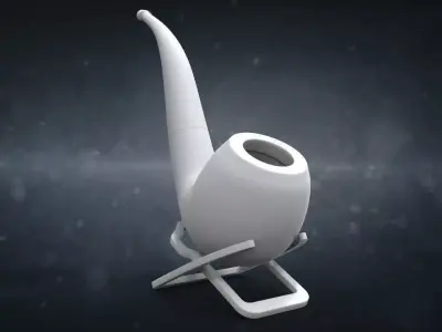 Smoking Pipe fashion decotarion souvenir element 3D print model