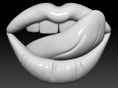 Lips Lick 3D print model