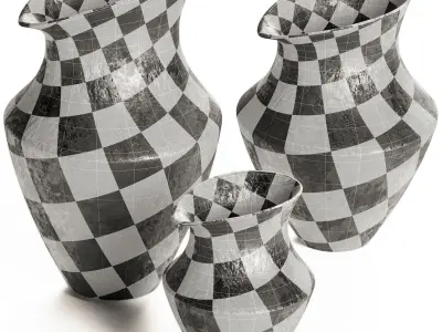 Zara Home Asymmetric Vases 3D model