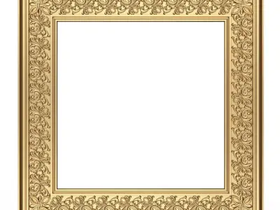 Classic Frame and Mirror 081 Low-poly 3D model