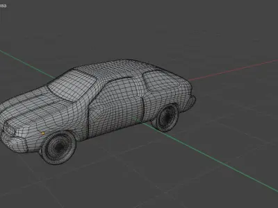 Lowpoly car 3D model Low-poly 3D model