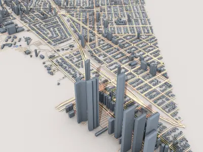 Miami City USA  3D model